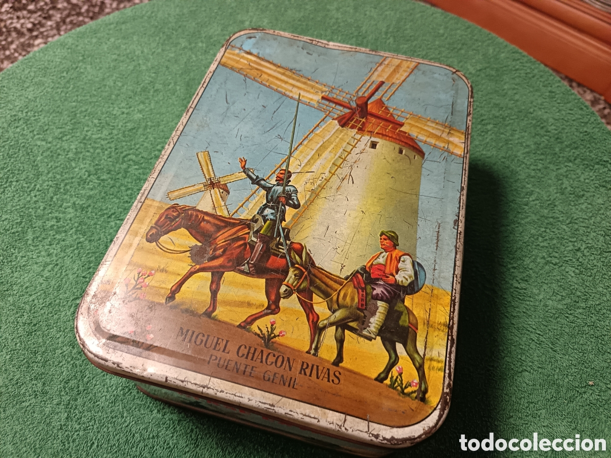Antig&uuml;edades: ANTIGUA CAJA DE MEMBRILLO OJALATA , MIGUEL CHACON RIVAS
