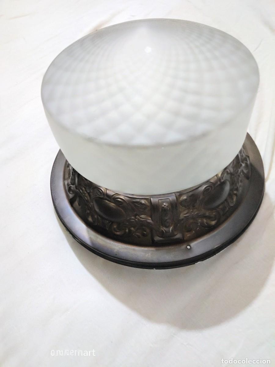 Antig&uuml;edades: L&aacute;mpara modernista plaf&oacute;n farol - Foto 3