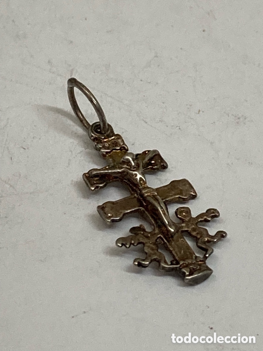 Antiques: Cruz de plata religiosa C621