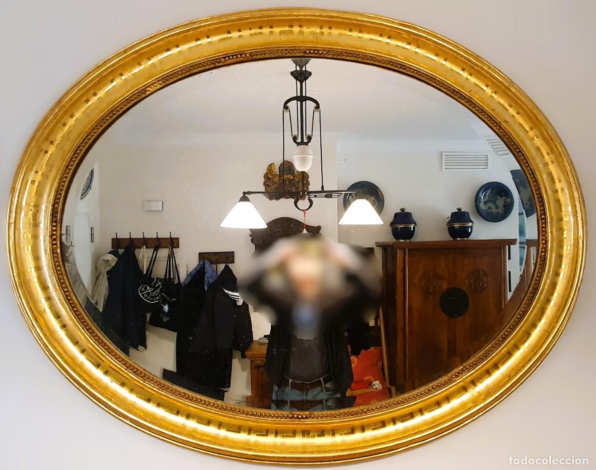 Antig&uuml;edades: GRAN ESPEJO OVALADO IMPERIO - Foto 1
