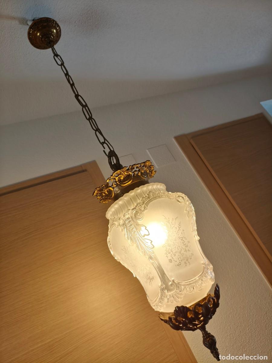 Antig&uuml;edades: LAMPARA COLGANTE TIPO FAROL. ESTILO MODERNISTA.