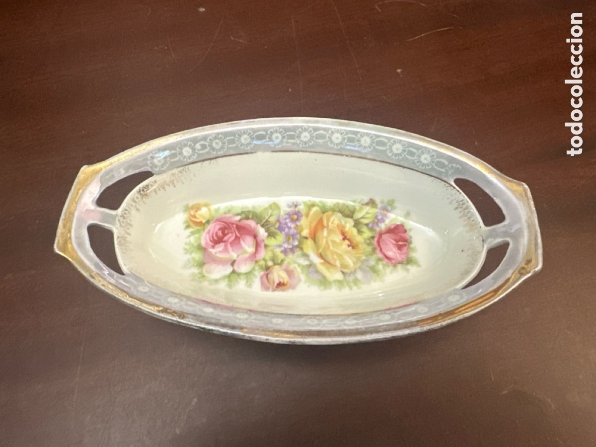Antig&uuml;edades: PRECIOSA FUENTE, BANDEJA, PLATO, DE PORCELANA ALEMANA ESTILO ART NOVEAU
