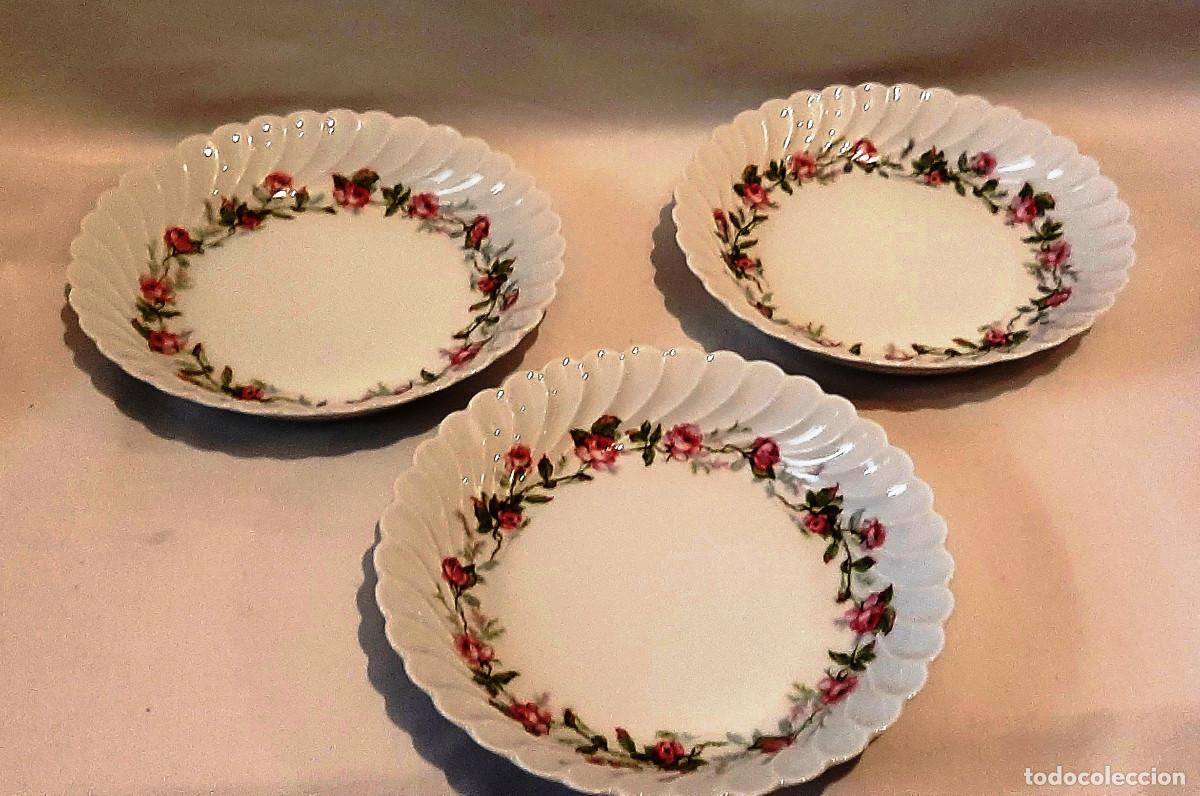Antig&uuml;edades: 3 Platos Hondos Porcelana Haviland Limoges.