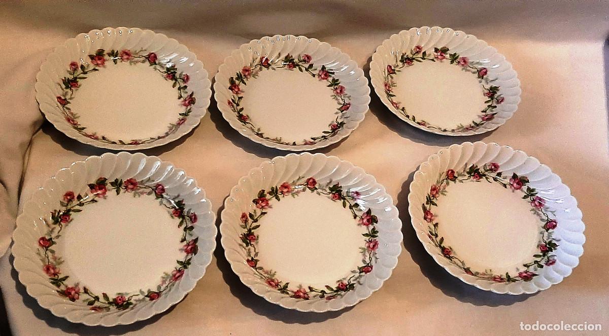 Antig&uuml;edades: 6 Platos Hondos Porcelana Haviland Limoges. Conjunto de seis platos hondos de porcelana fina