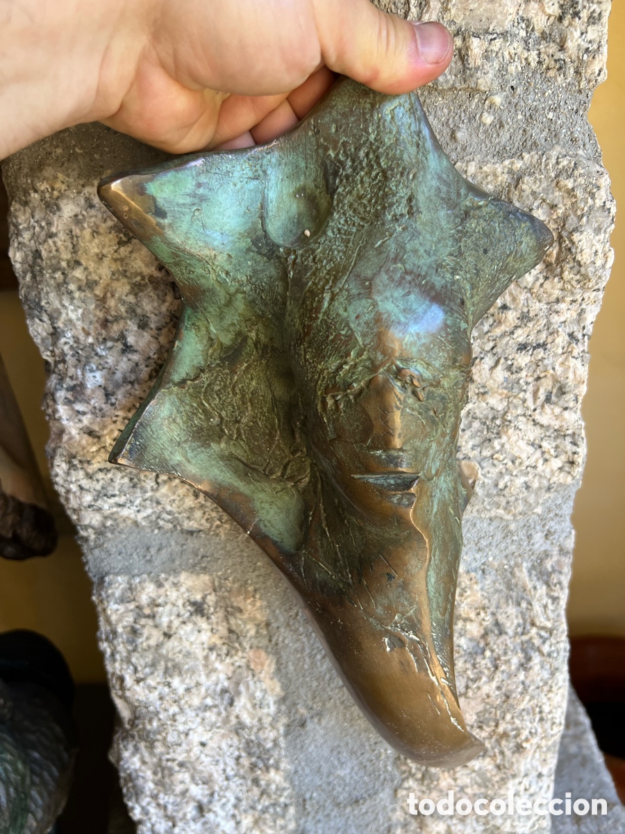 Antig&uuml;edades: ASISCLO MANZANO FREIRE (1940-) preciosa escultura original en bronce obra &uacute;nica