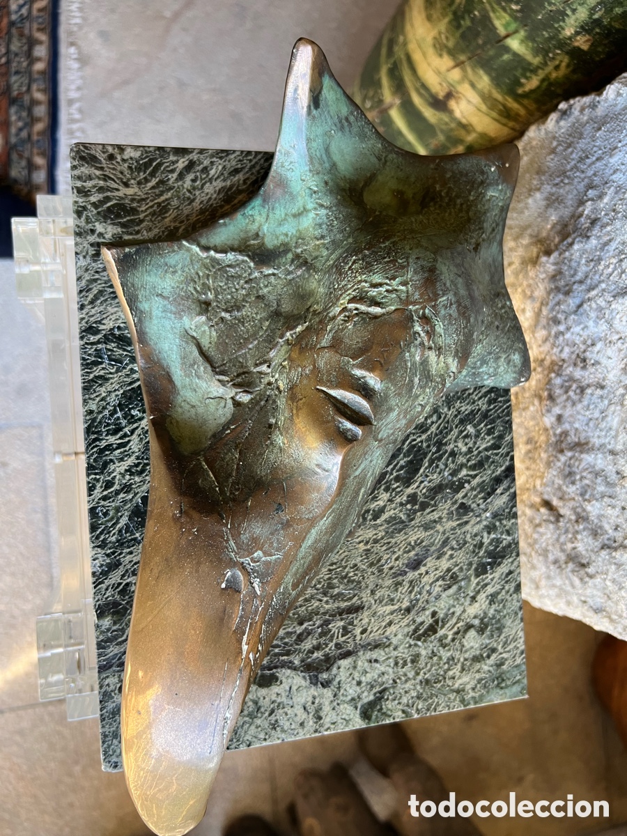 Antig&uuml;edades: ASISCLO MANZANO FREIRE (1940-) ORENSE preciosa escultura original en bronce obra &uacute;nica