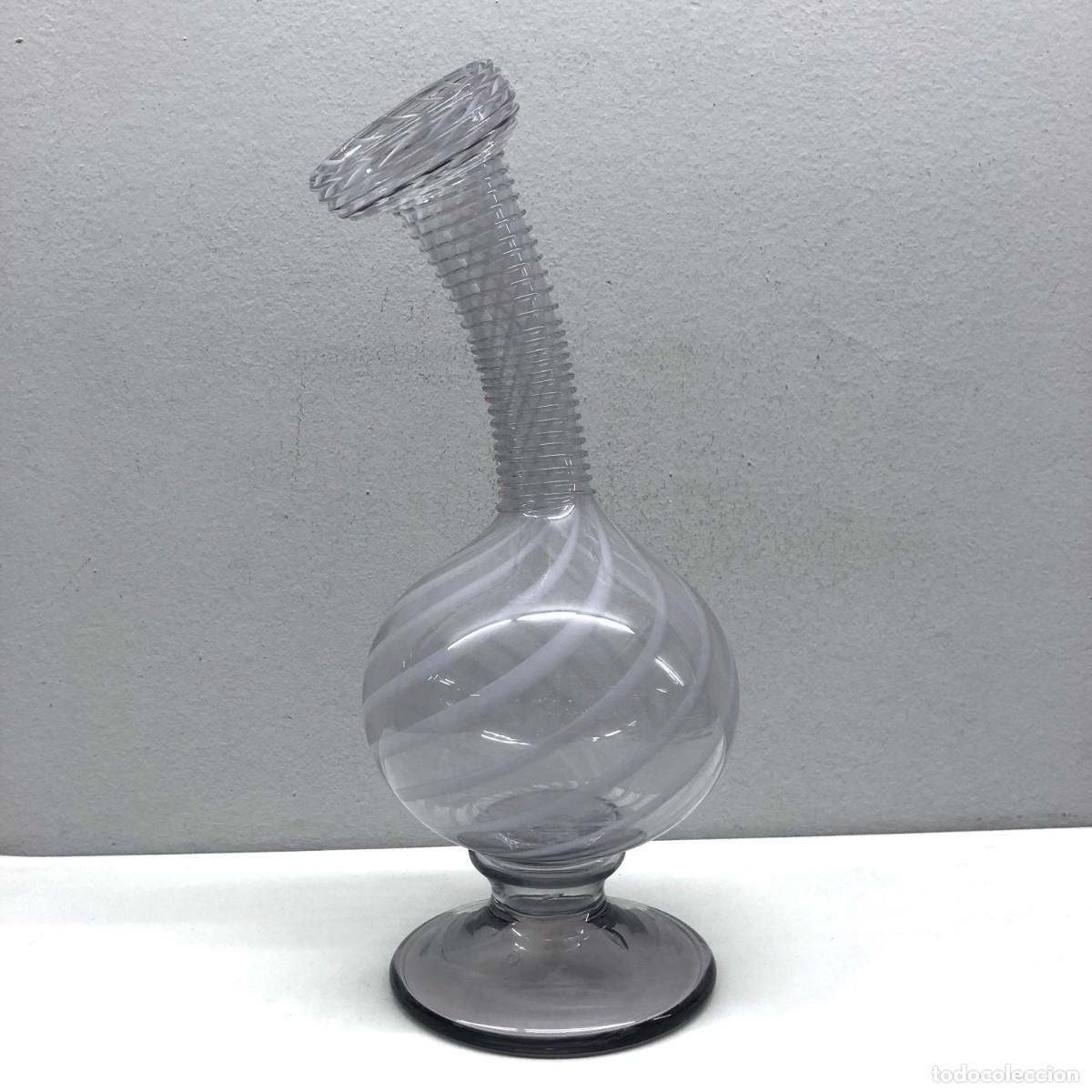Antig&uuml;edades: PRECIOSO JARRON DE CRISTAL DE MURANO - SOPLADO - 39 X 17 X 17 CM - S- XIX-XX - RAR&Iacute;SIMA PIEZA DISE&Ntilde;O
