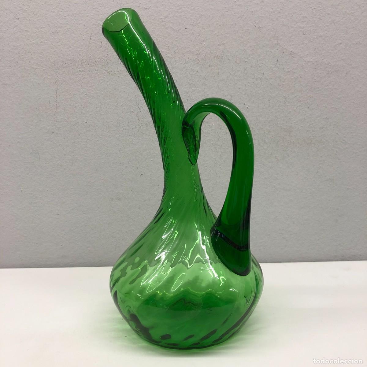 Antig&uuml;edades: PRECIOSO JARRON DE CRISTAL DE MURANO - SOPLADO - 33 X 17 X 16 CM - S- XIX-XX - RAR&Iacute;SIMA PIEZA DISE&Ntilde;O