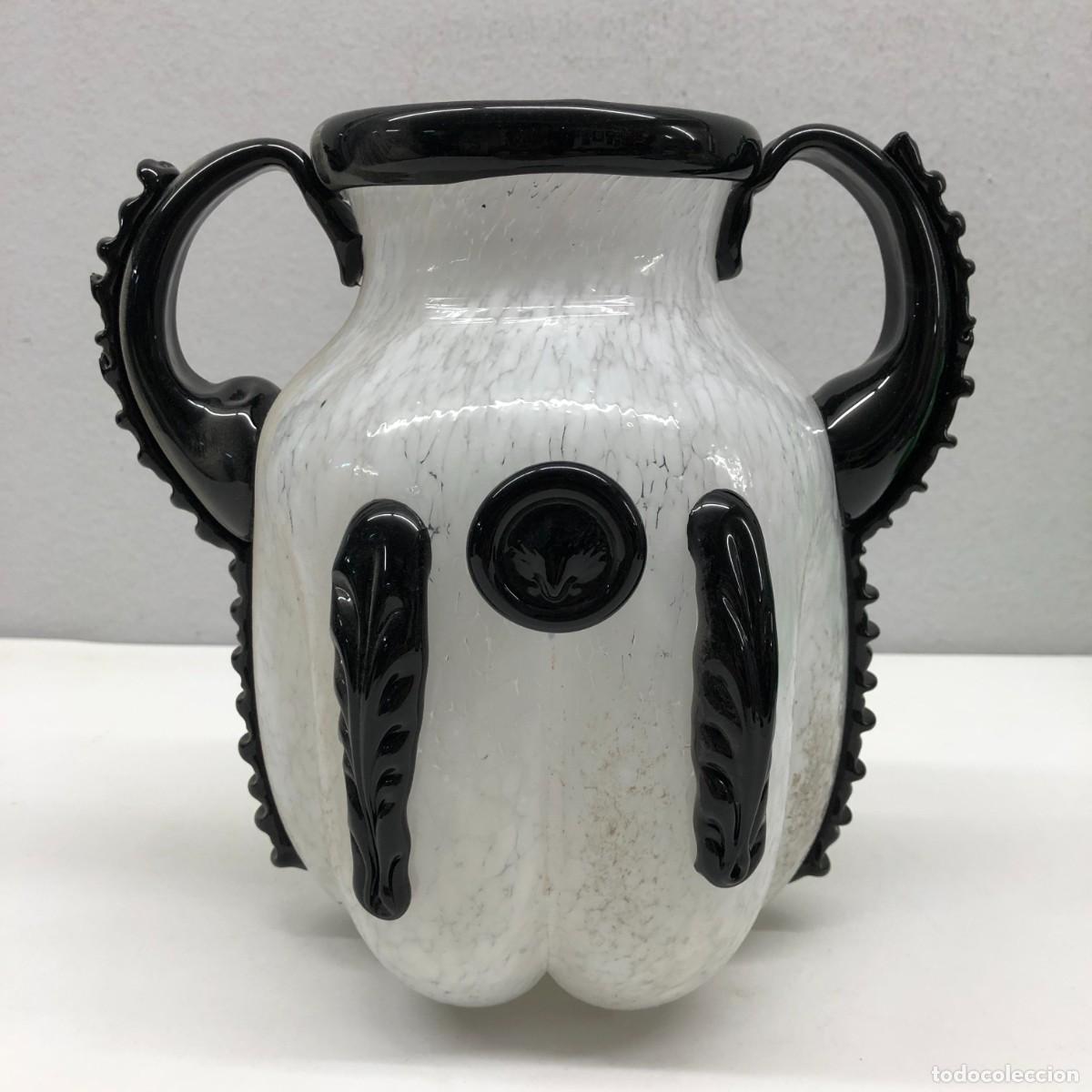 Antig&uuml;edades: JARRON DE CRISTAL DE MURANO - CENTRO DE MESA - PRECIOSA OBRA DE ARTE - DISE&Ntilde;O - 23 X 22 X 17 CM