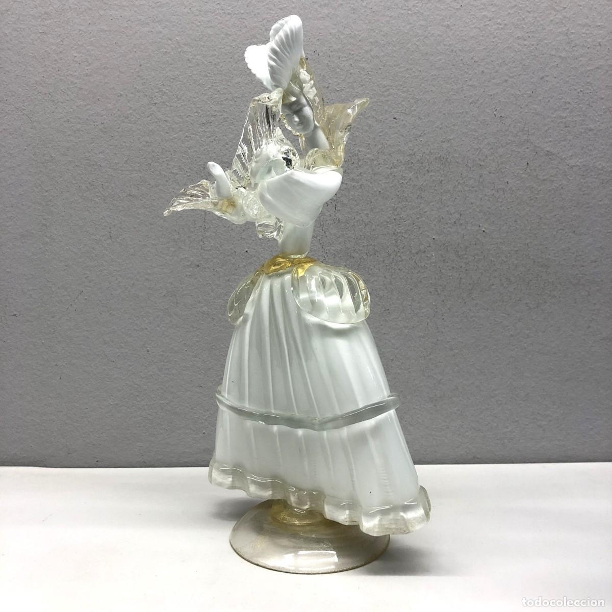 Antig&uuml;edades: PRECIOSA ESCULTURA EN CRISTAL DE MURANO - BAILARINA - PERFECTA SIN GOLPES - DE DISE&Ntilde;O - 36 X 20 X 14