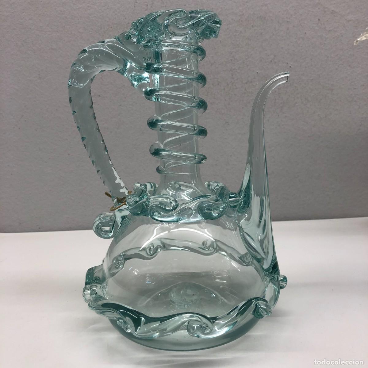 Antig&uuml;edades: CETRILLERA DE CRISTAL MALLORQU&Iacute;N - AZUL - 24 X 16 X 16 CM - S. XIX-XX - PIEZA DE MUSEO