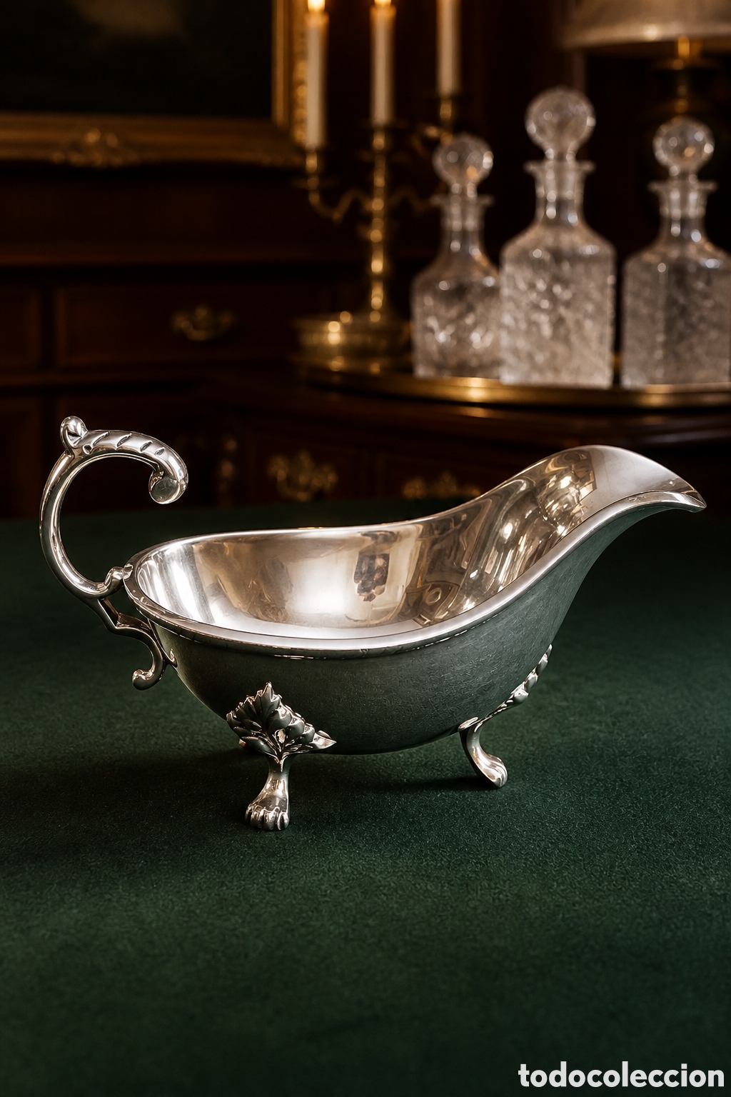 Antig&uuml;edades: ANTIGUA SALSERA BA&Ntilde;O DE PLATA