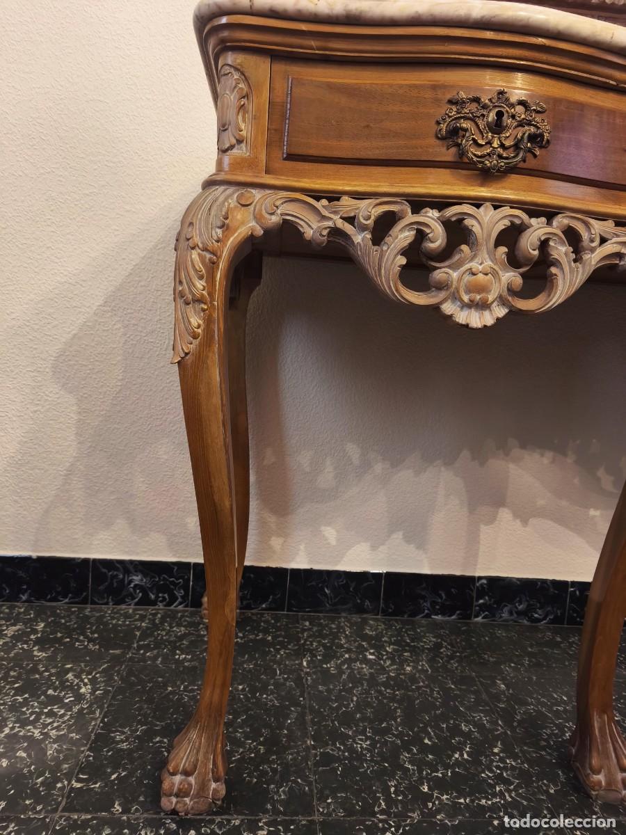 Antig&uuml;edades: Consola estilo Luis XV con m&aacute;rmol - Foto 2