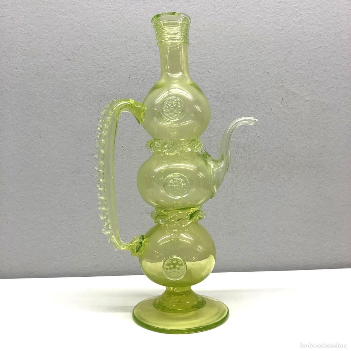 Antig&uuml;edades: PRECIOSA SETRILLERA DE 3 PISOS - GORDIOLA - CRISTAL MALLORQU&Iacute;N - ORIGINAL - 34 X 20 X 12 CM