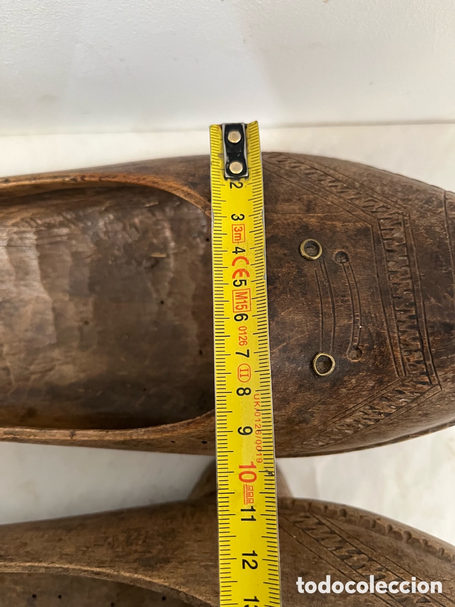 Antig&uuml;edades: Pareja de Madre&ntilde;as de Madera Tallada. A/J - Foto 7