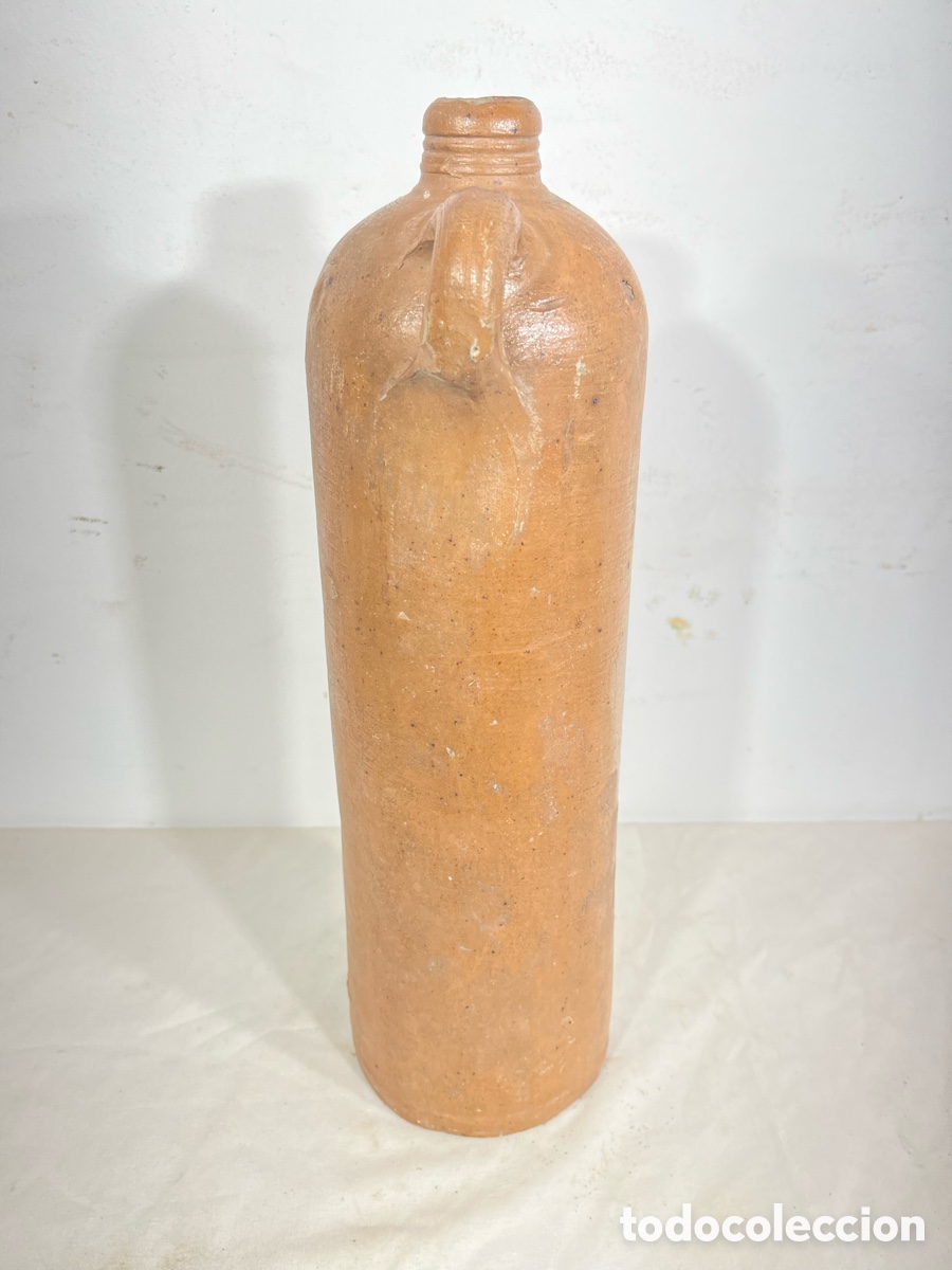 Antig&uuml;edades: Antigua Botella de Gres Cil&iacute;ndrica. A/J - Foto 3