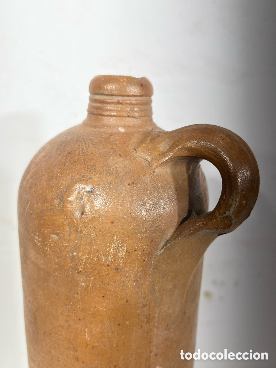Antig&uuml;edades: Antigua Botella de Gres Cil&iacute;ndrica. A/J - Foto 4