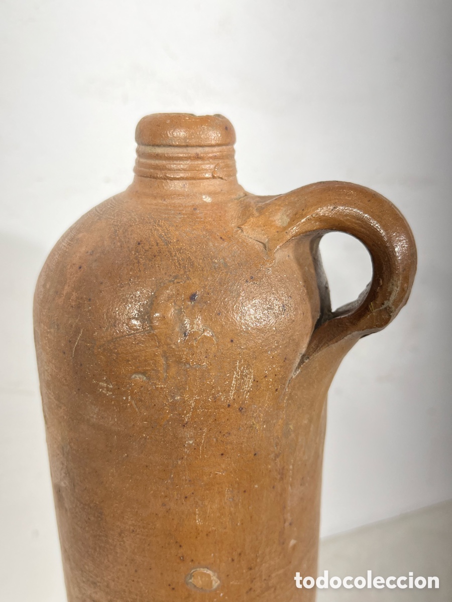Antig&uuml;edades: Antigua Botella de Gres Cil&iacute;ndrica. A/J - Foto 5
