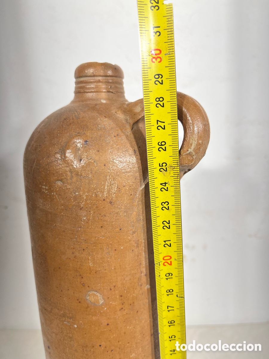 Antig&uuml;edades: Antigua Botella de Gres Cil&iacute;ndrica. A/J - Foto 7