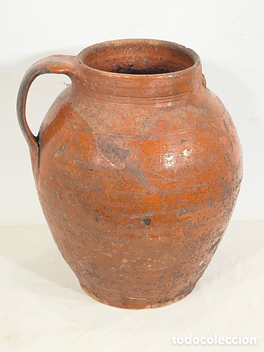 Antig&uuml;edades: Antiguo C&aacute;ntaro de Barro Cocido. A/J