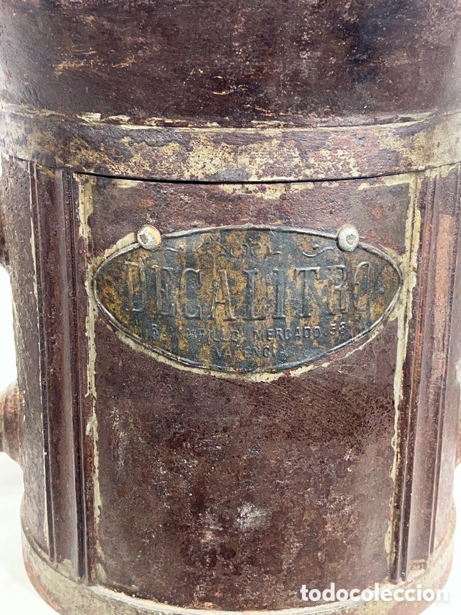 Antig&uuml;edades: Medida de Decalitro de Chapa. A/J - Foto 2