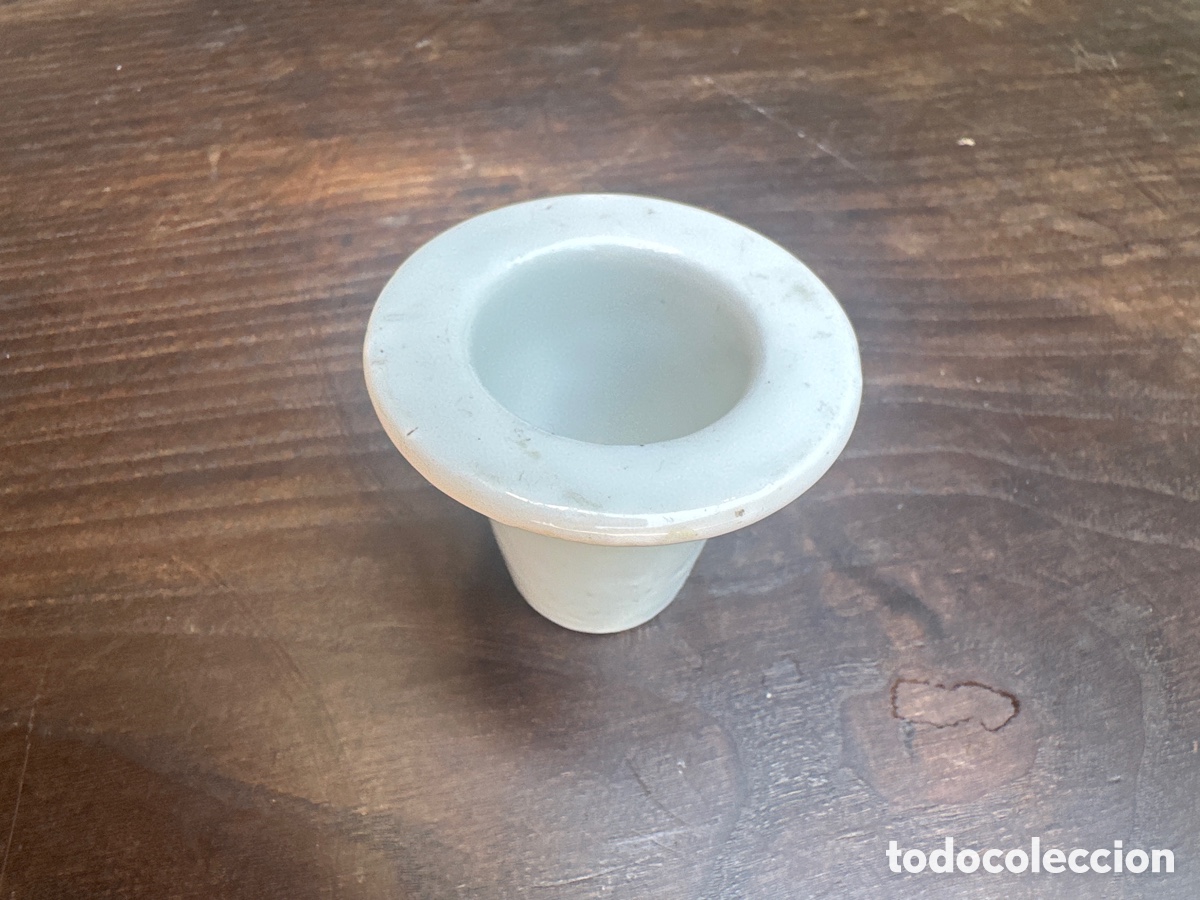 Antig&uuml;edades: TINTERO ANTIGUO DE PORCELANA DE MESA DE ESCUELA