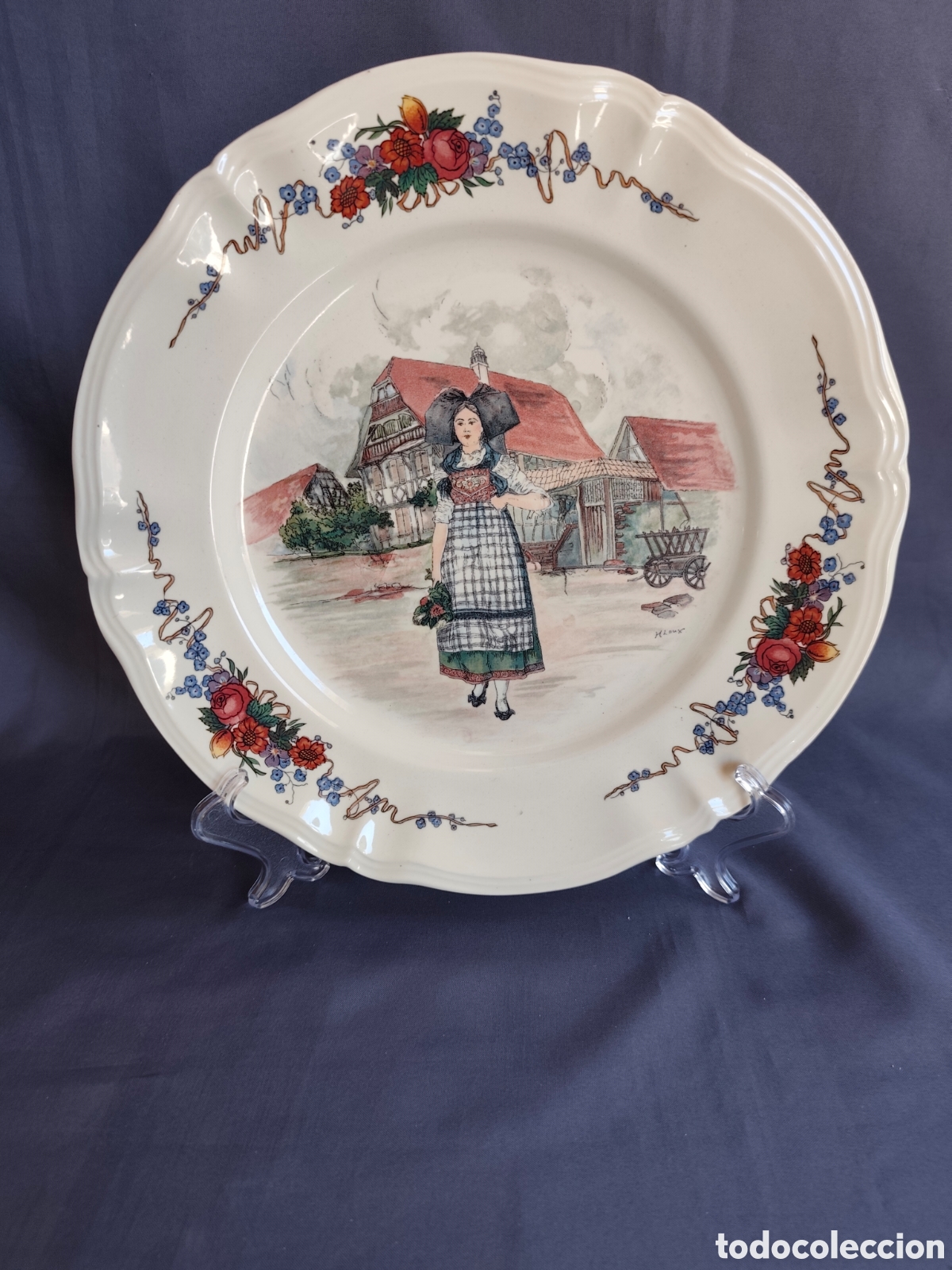 Antig&uuml;edades: Plato Serreguemines Obernai 31cm