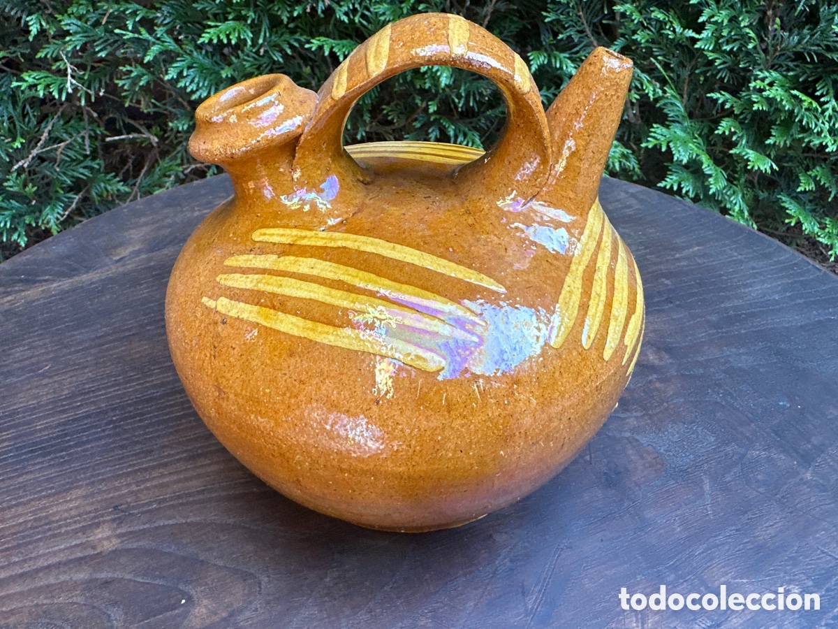 Antiquit&eacute;s: ANTIGUO BOTIJO DE CERAMICA POPULAR ESPA&Ntilde;OLA. ALFARER&Iacute;A