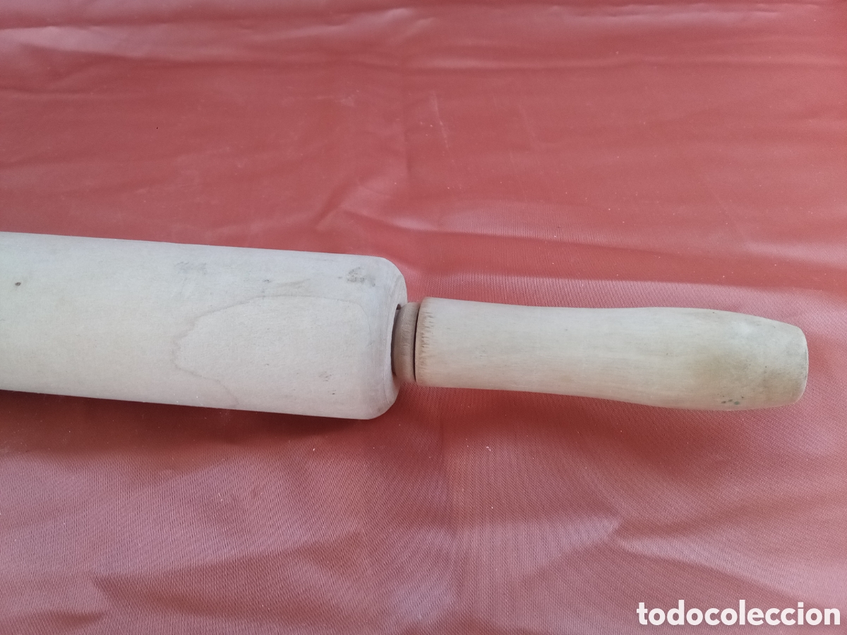 Antig&uuml;edades: RODILLO DE MADERA PARA AMASAR - COCINA - Foto 3