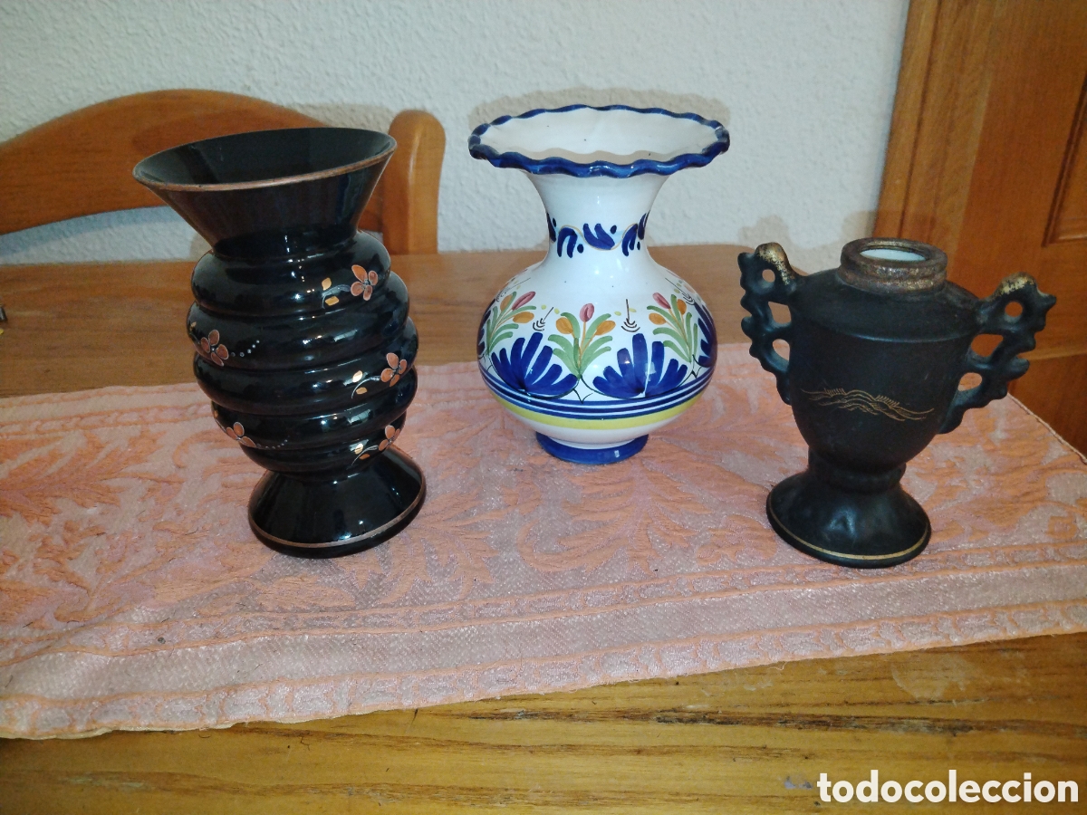 Antig&uuml;edades: Tres bonitas piezas de cer&aacute;mica.