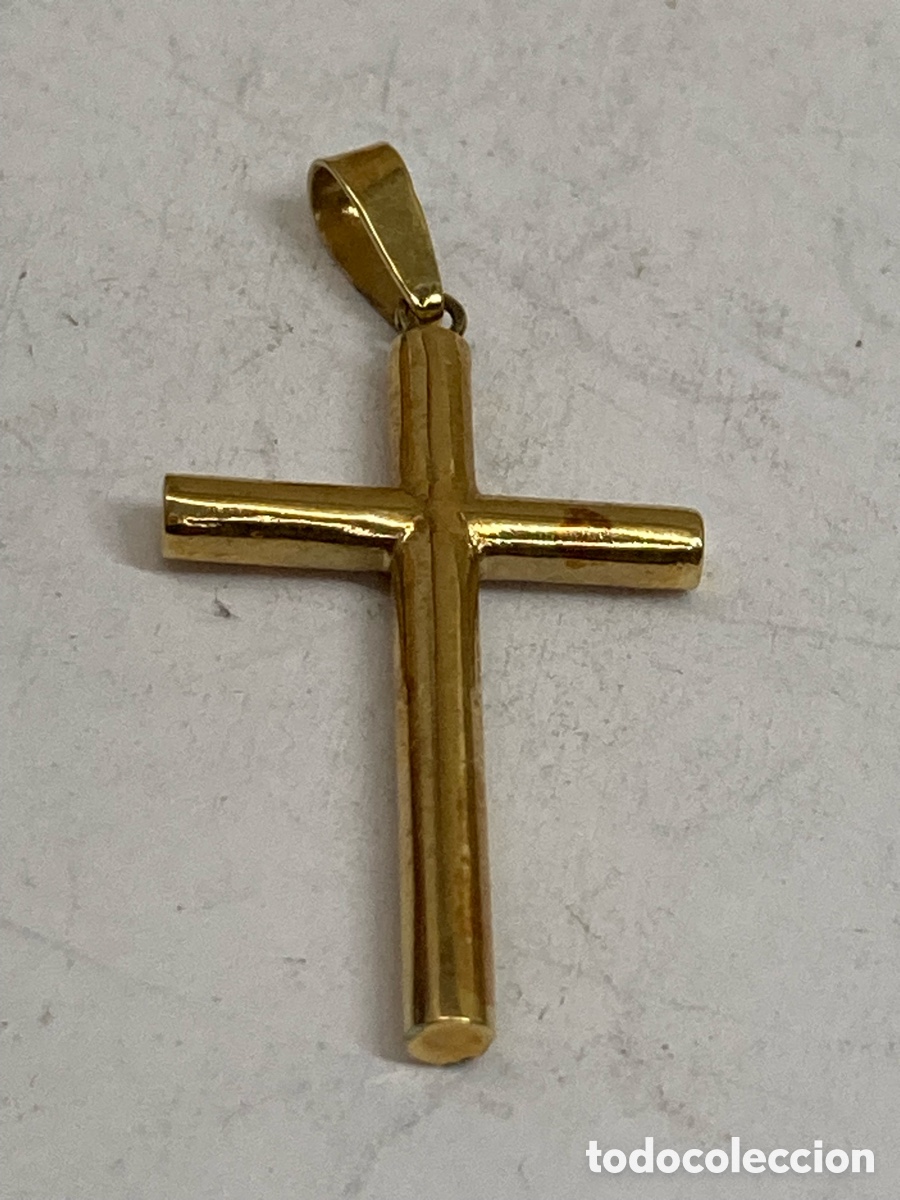 Antig&uuml;edades: Cruz de plata religiosa /C622-B - Foto 1