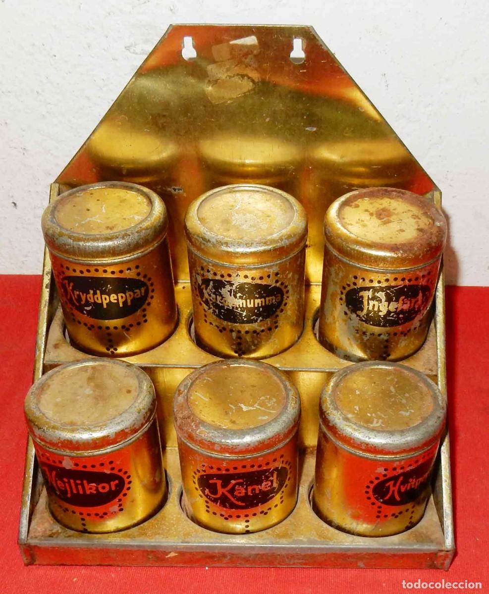 Antig&uuml;edades: Especiero de chapa antiguo