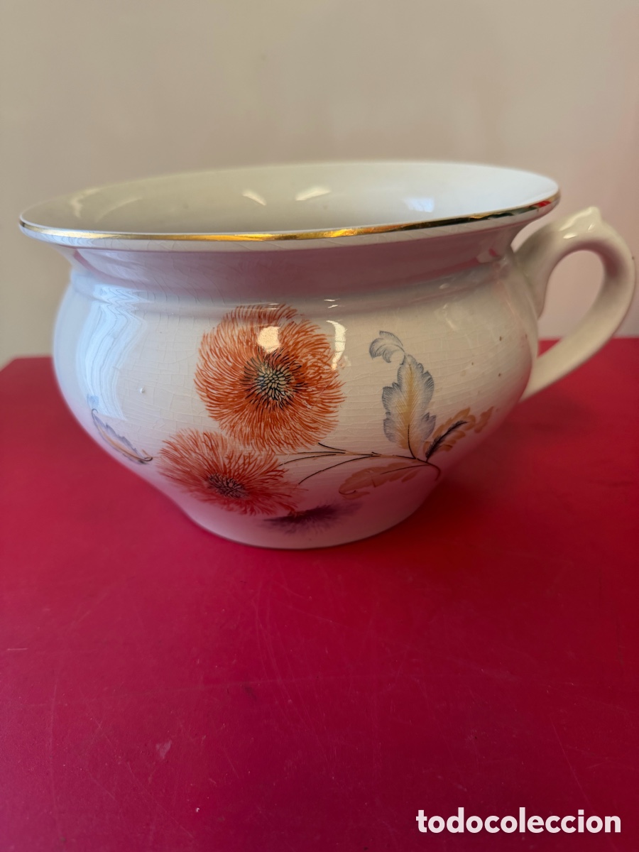 Antig&uuml;edades: Escupidera antigua de porcelana Santa Clara &rdquo;TE VEO