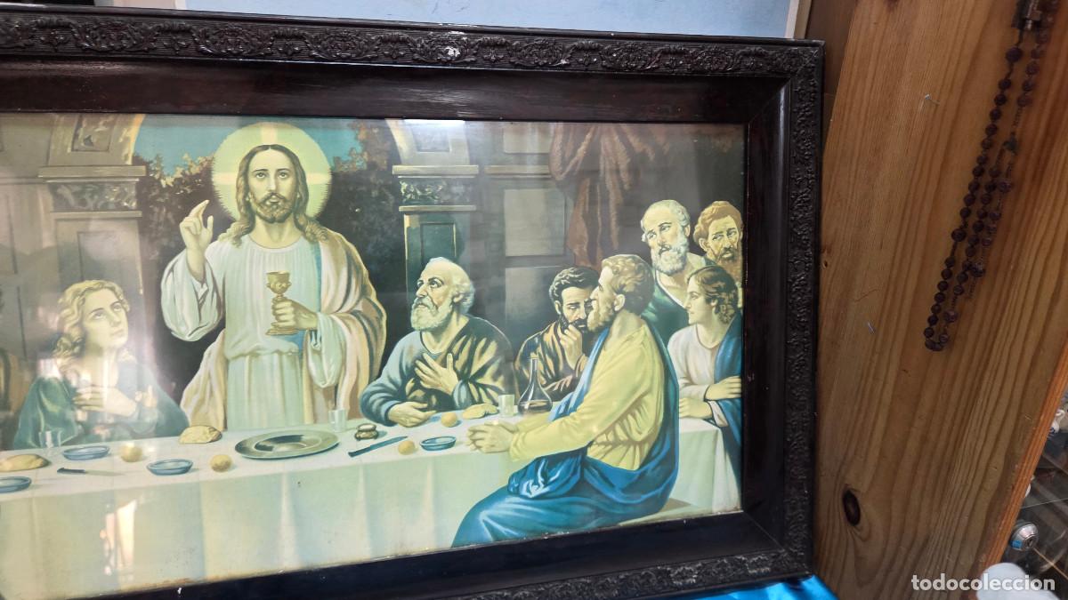Antig&uuml;edades: cuadro santa cena antiguo - Foto 3