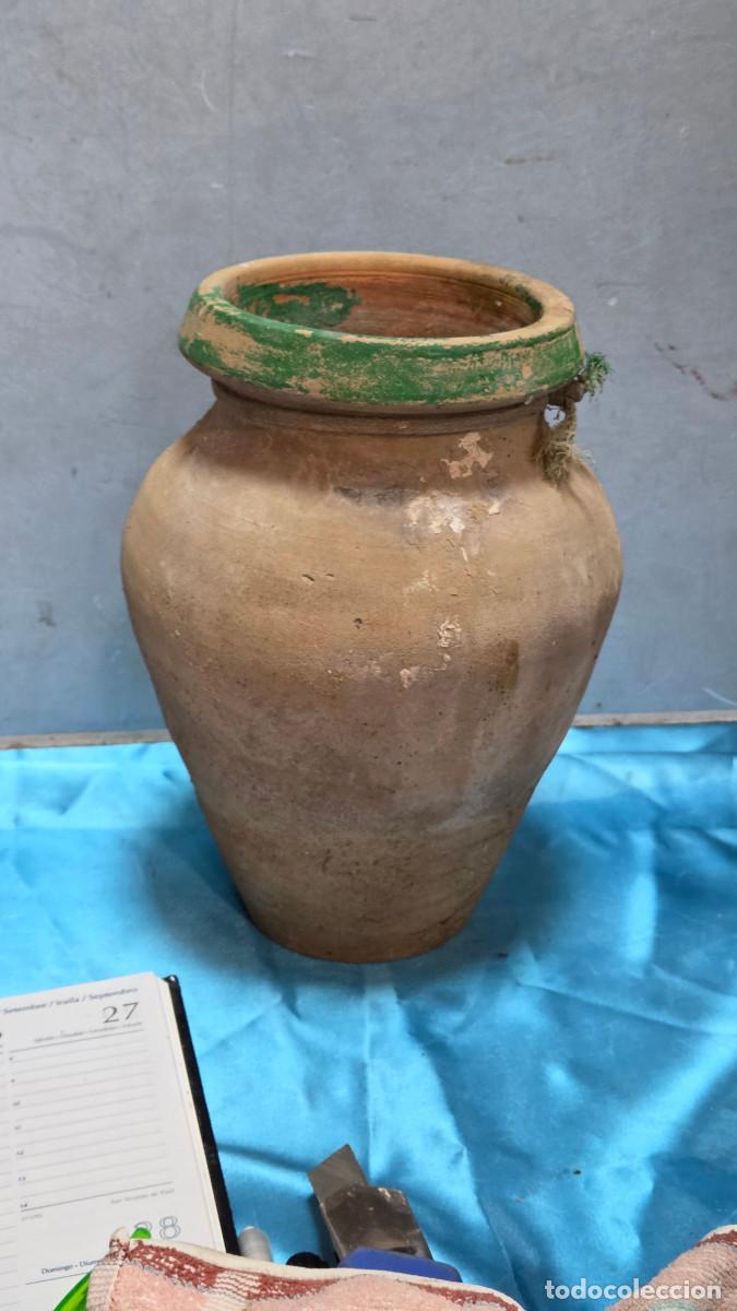 Antig&uuml;edades: anfora antigua de ceramica
