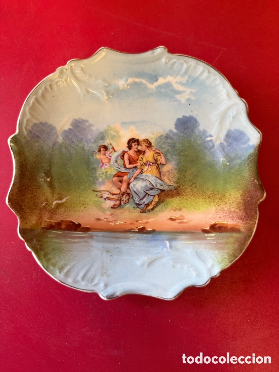 Antig&uuml;edades: Plato antiguo porcelana francesa Pillivuyt