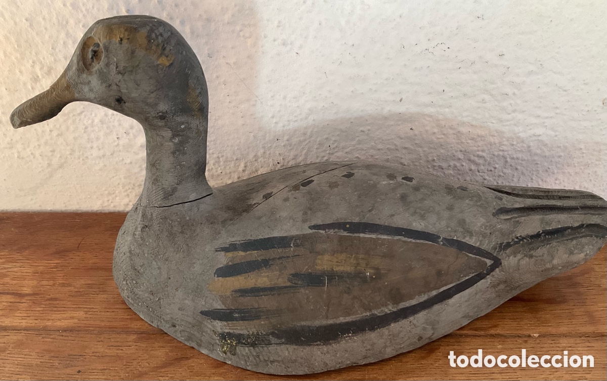 Antig&uuml;edades: Pato pintado de madera de 1930, coleccionable vintage