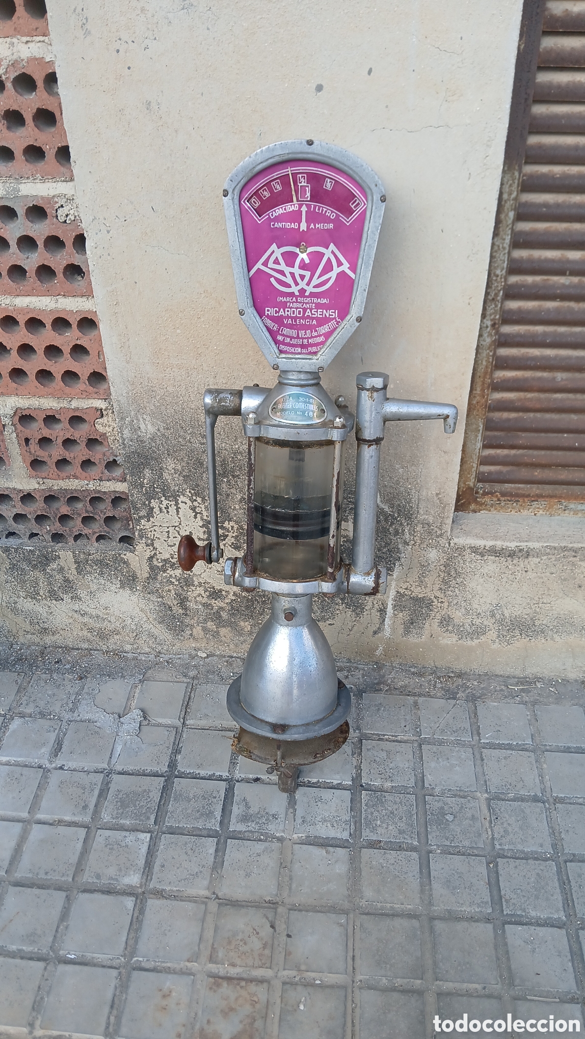Antig&uuml;edades: DISPENSADOR DE ACEITES COMESTIBLES RICARDO ASENSI VALENCIA, DOSIFICADOR DE COMESTIBLES A&Ntilde;OS 50.