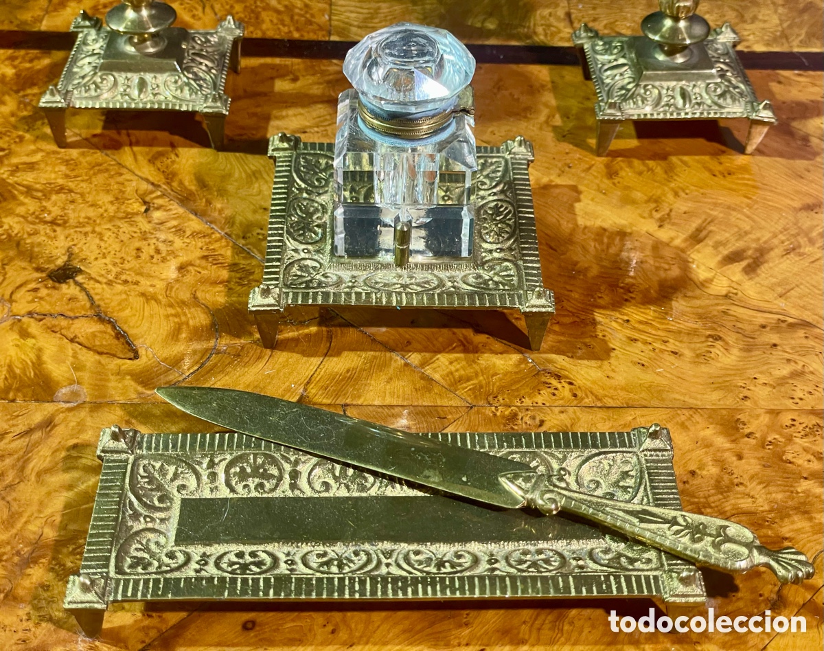 Antig&uuml;edades: Escriban&iacute;a de Bronce Siglo XIX - Foto 3