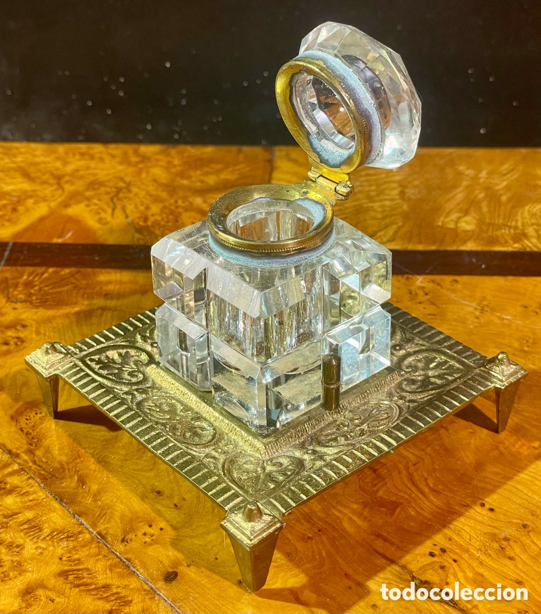 Antig&uuml;edades: Escriban&iacute;a de Bronce Siglo XIX - Foto 5
