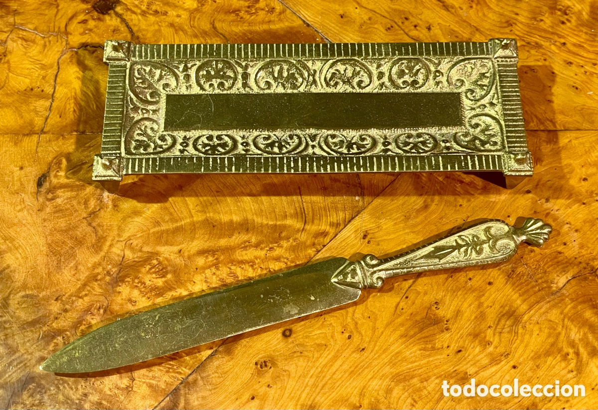 Antig&uuml;edades: Escriban&iacute;a de Bronce Siglo XIX - Foto 6