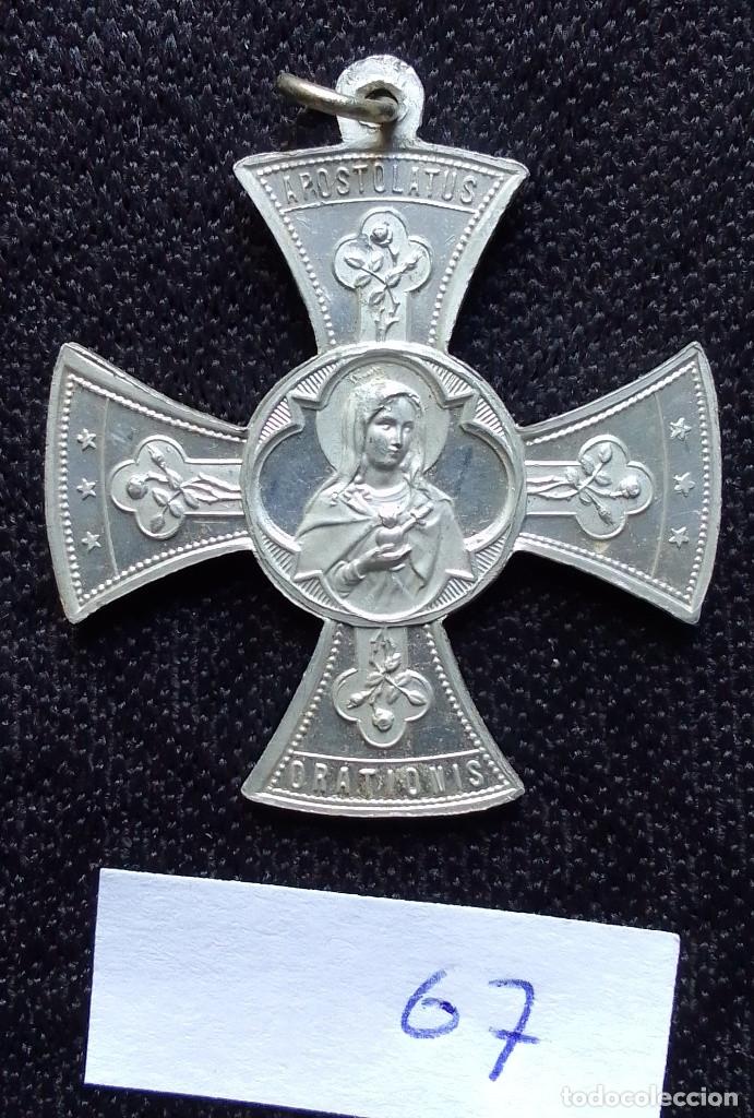 Antig&uuml;edades: Medalla aluminio Sagrado Coraz&oacute;n - Foto 2