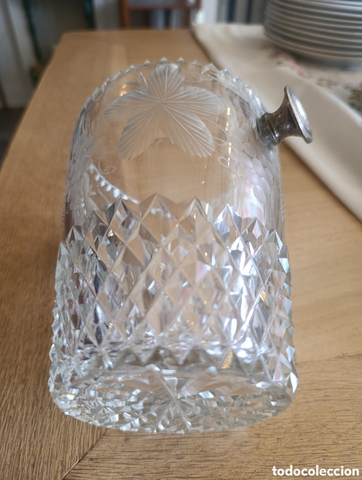 Antig&uuml;edades: HIELERA DE CRISTAL TALLADO - Foto 3