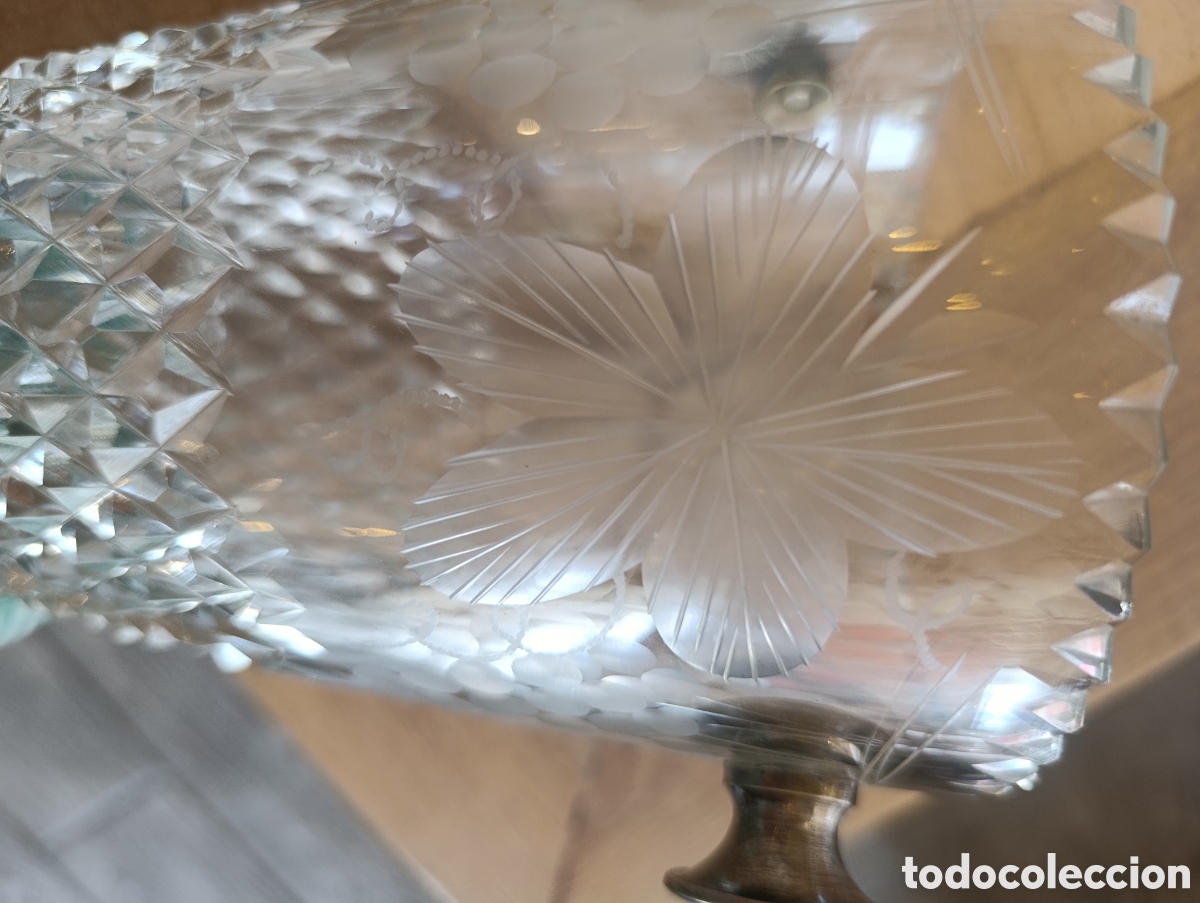 Antig&uuml;edades: HIELERA DE CRISTAL TALLADO - Foto 4