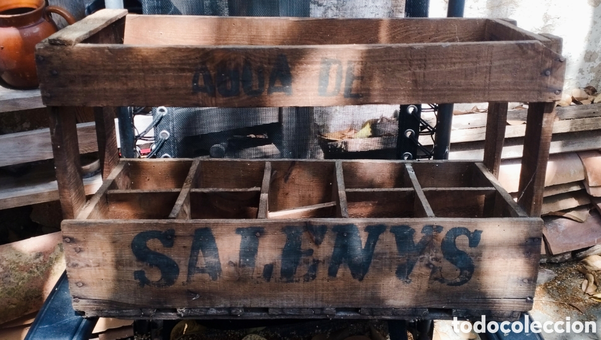 Antig&uuml;edades: AGUA DE SALENYS ANTIGUA CAJA DE MADERA - PARA 10 BOTELLAS - ca 1930-40