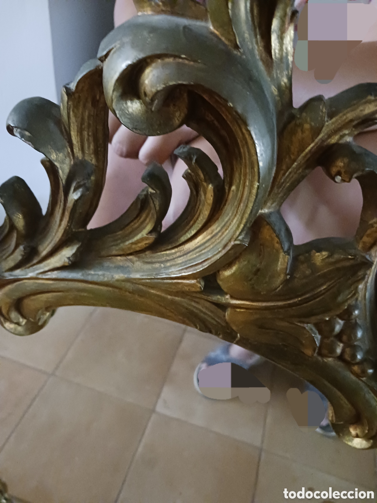 Antig&uuml;edades: Espejo cornucopia dorado - Foto 2