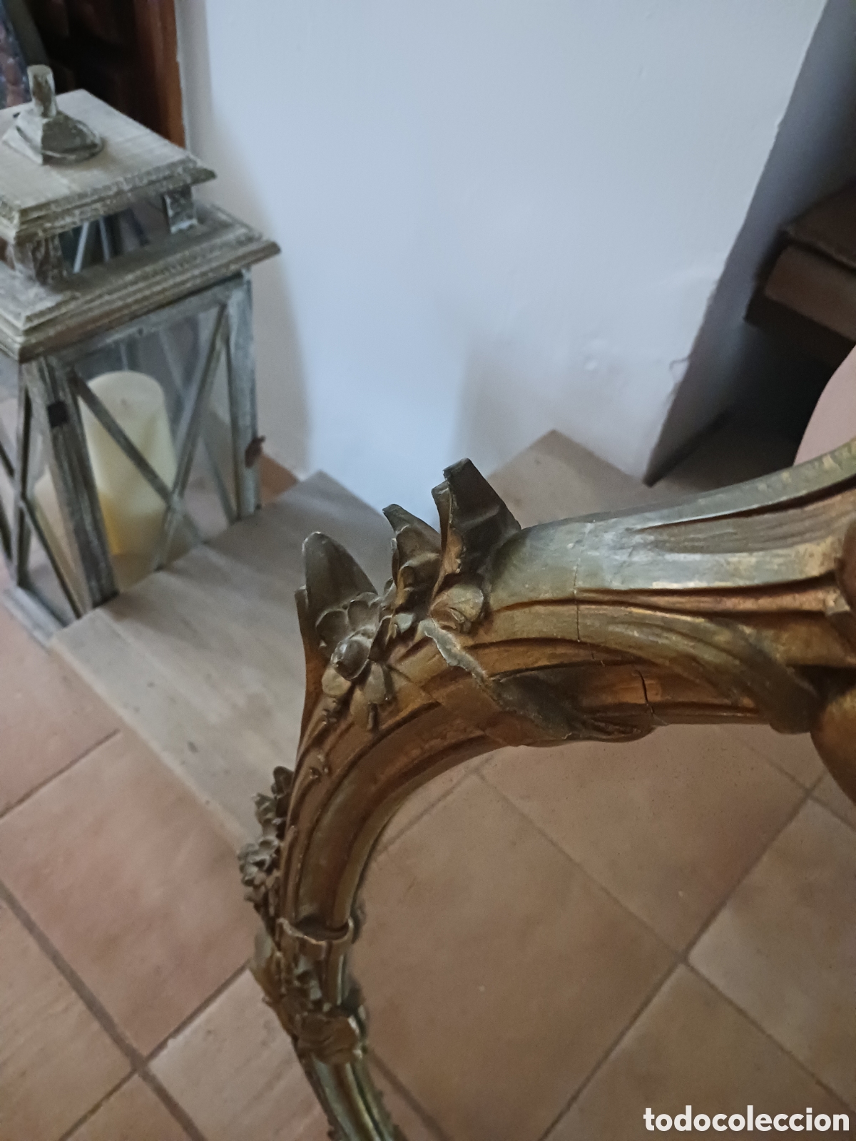Antig&uuml;edades: Espejo cornucopia dorado - Foto 3
