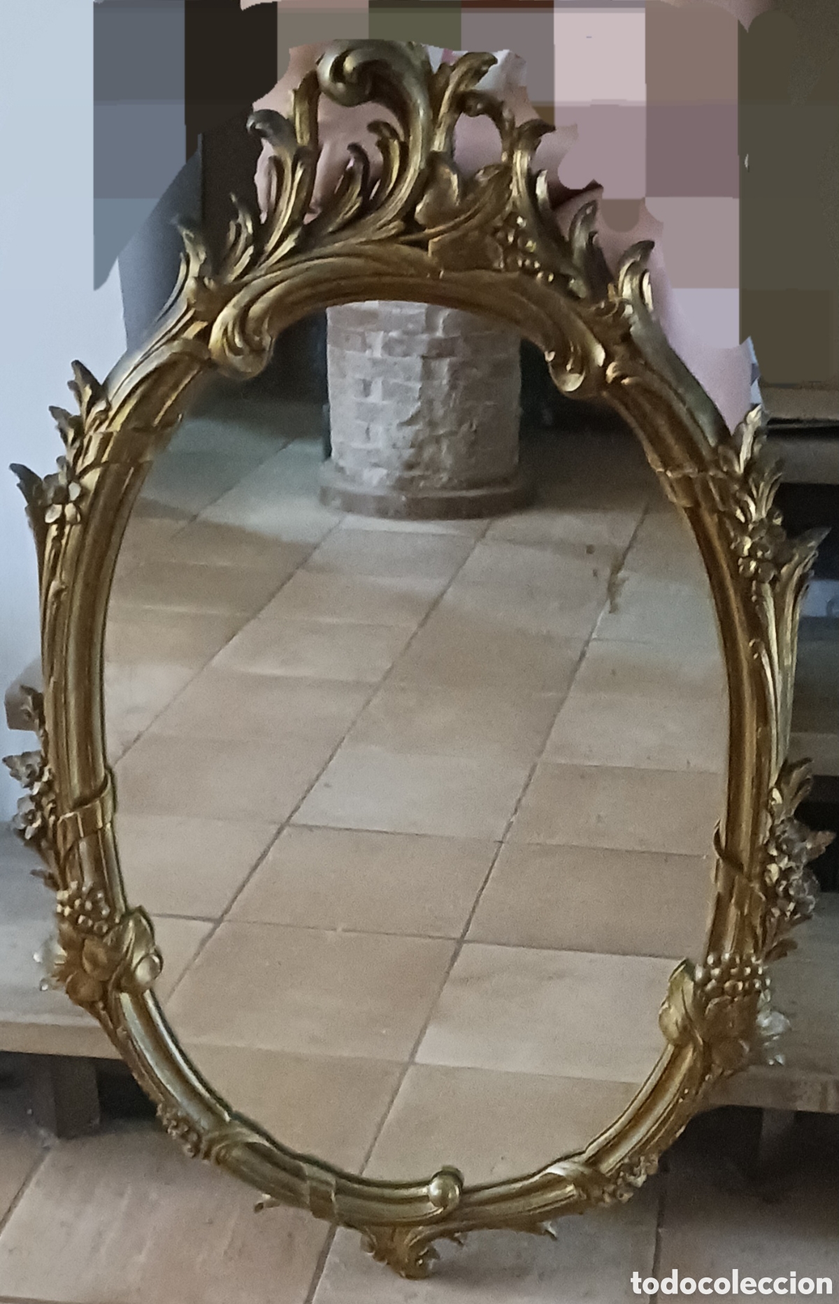 Antig&uuml;edades: Espejo cornucopia dorado - Foto 1