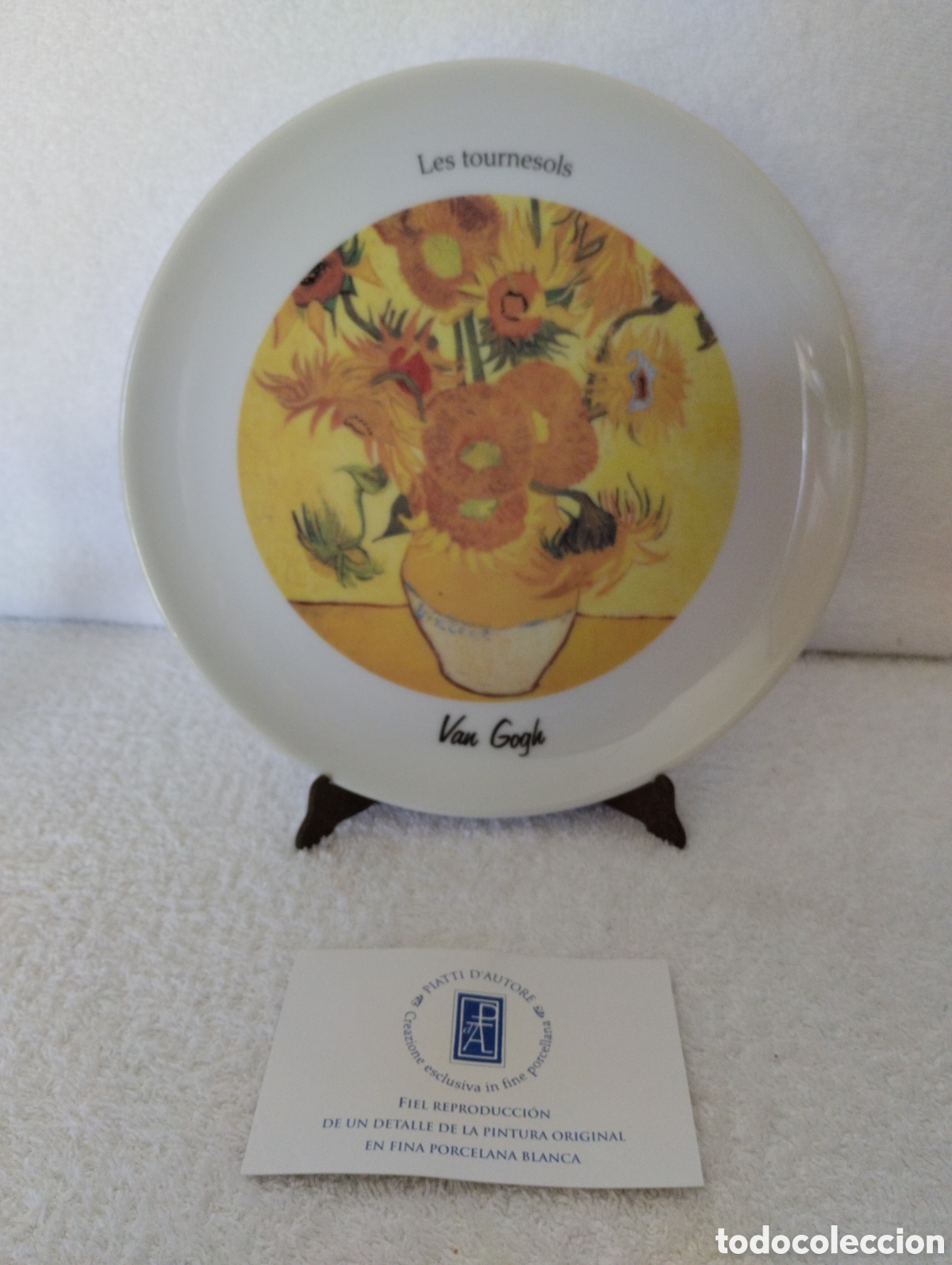 Antig&uuml;edades: Plato porcelana Van Gogh Les Tournesols