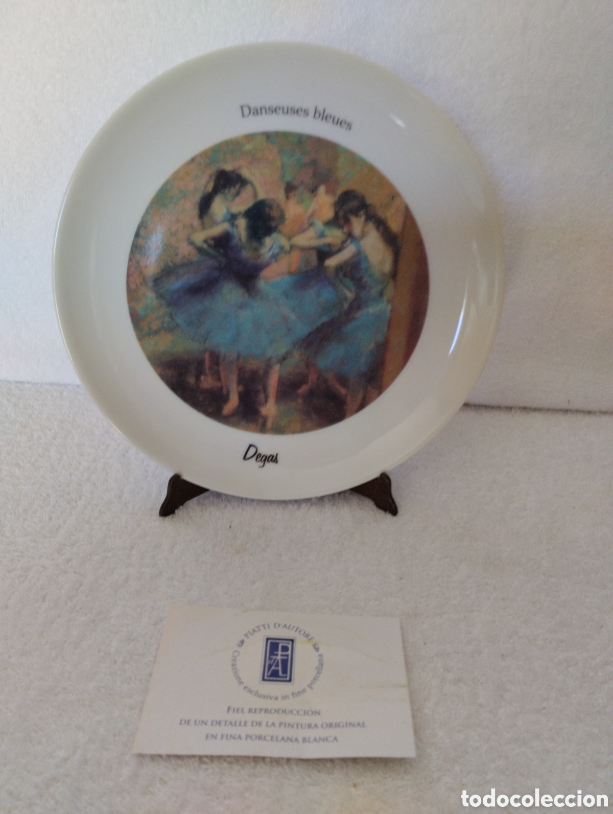 Antig&uuml;edades: Plato porcelana Degas Danseuses bleues